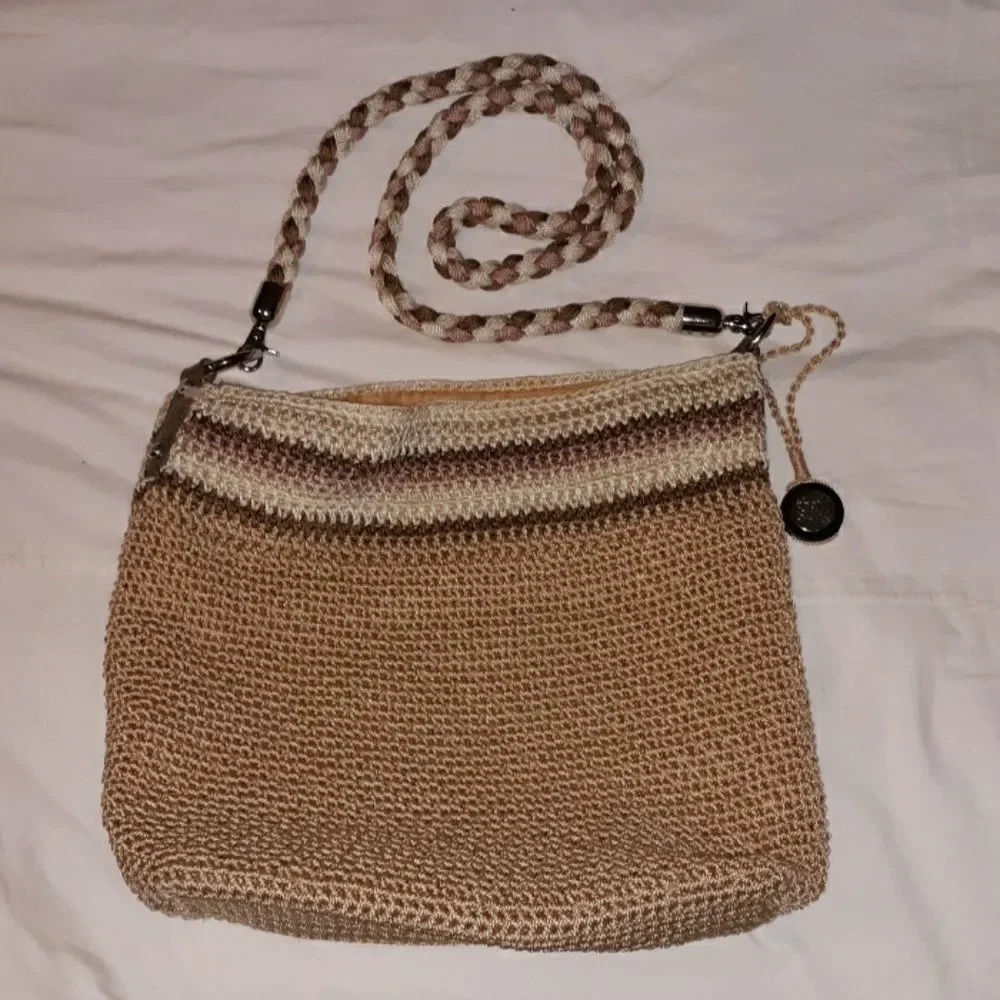 The Sak Large Woven Crocheted Shoulder Bag‎ Purse